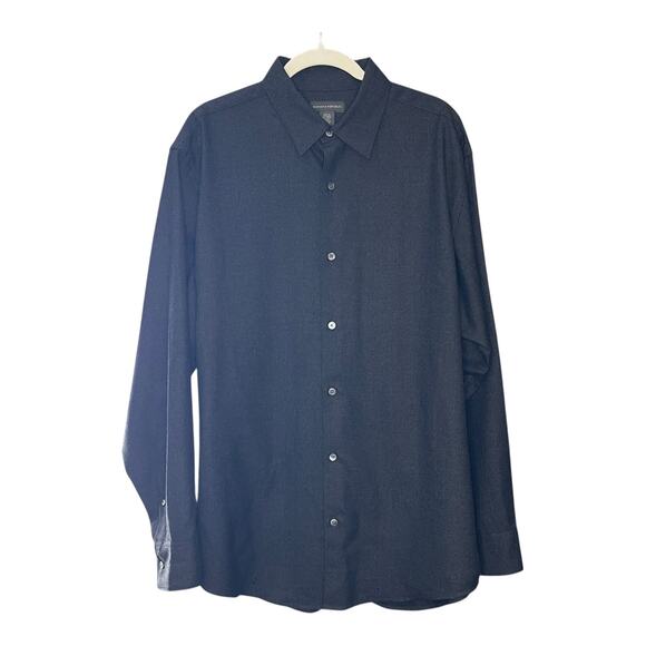 Banana Republic Men’s XL 100% Wool Shirt Charcoal Gray Heritage Fit Button Front - Picture 10 of 11